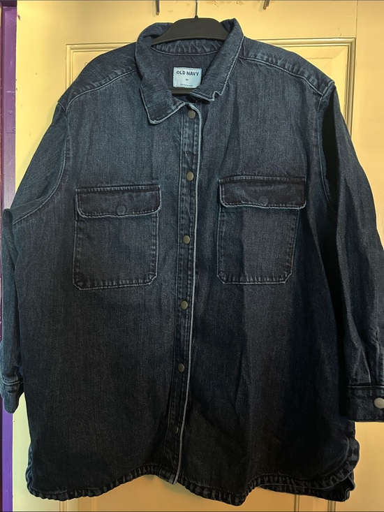 Old Navy Jackets & Blazers - Old Navy Dark Indigo Denim Shirt Jacket